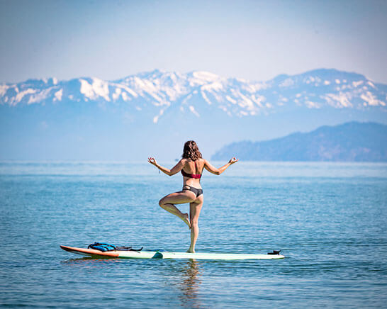 Yoga on a Standup paddleboard on Lake Tahoe