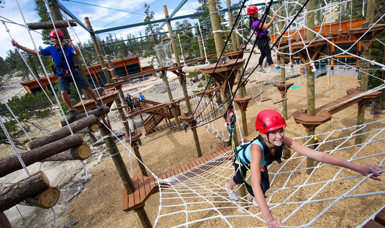 Unleash your inner (or actual) child on the ropes courses!| Photo by Rachid Dahnoun / Heavenly Mountain Resort