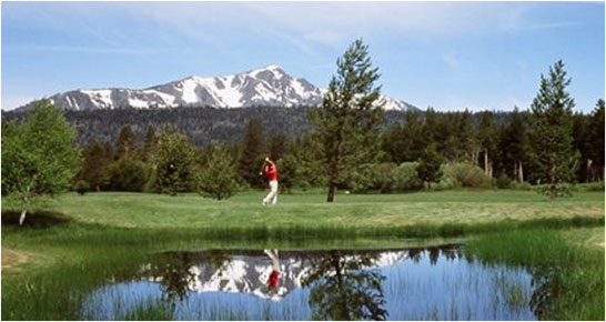 Golfer at Lake Tahoe Golf Course