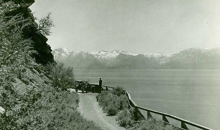 Old Cave Rock Photo History of Tahoe Basin