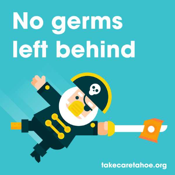 Take Care Lake Tahoe no germs left behind
