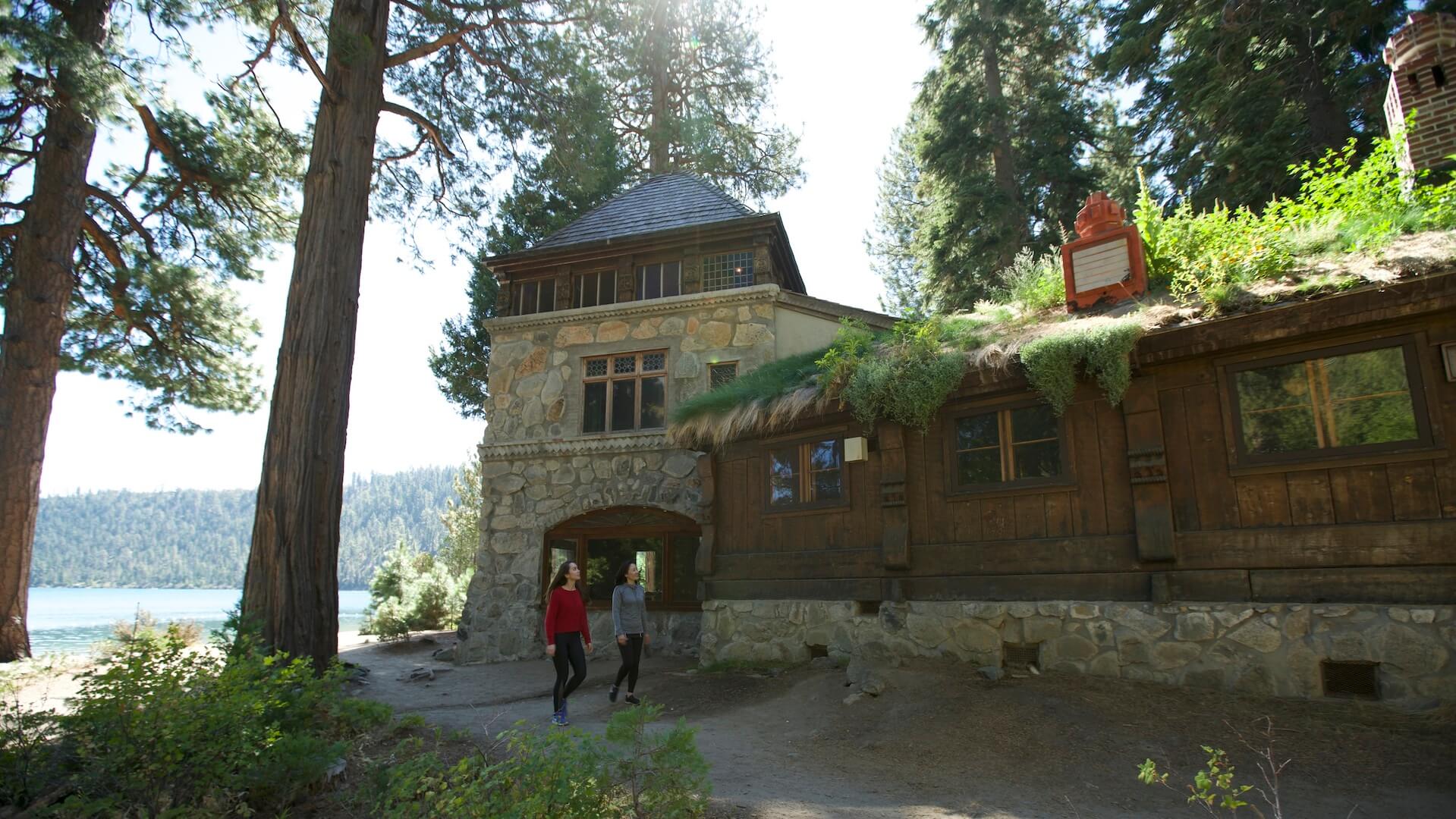 Friends exploring Vikingsholm Castle in Emerald Bay State Park - Brand USA / Lake Tahoe Visitors Authority