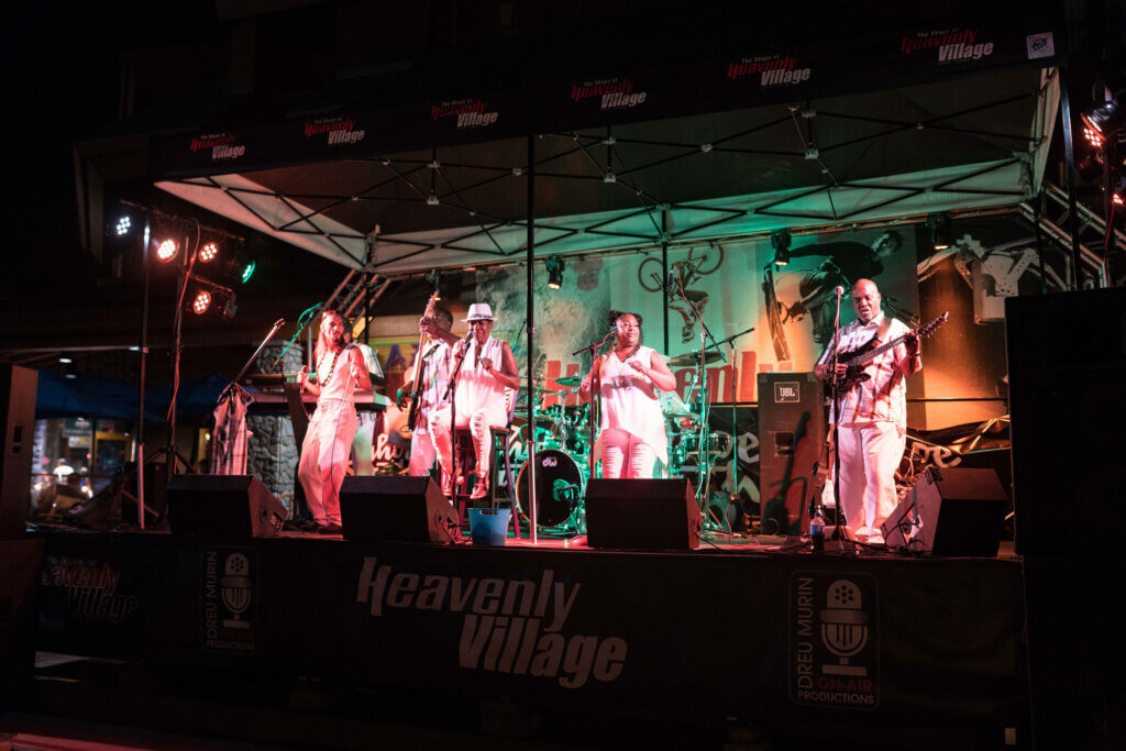 Band performing at the Heavenly Village Lake Tahoe