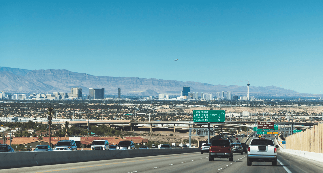 Photo approaching Las Vegas by car